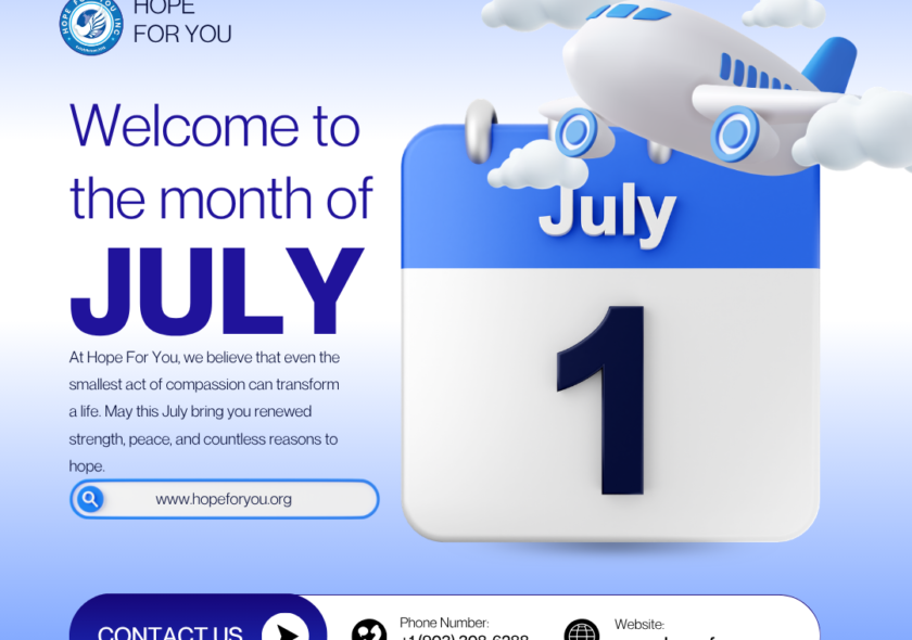 Welcome to July: A New Month of Hope and New Beginnings